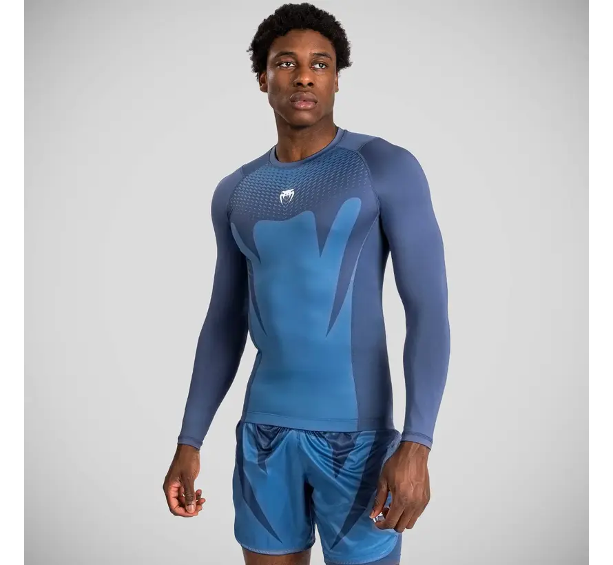 Venum Attack Rashguard met lange mouwen, marineblauw