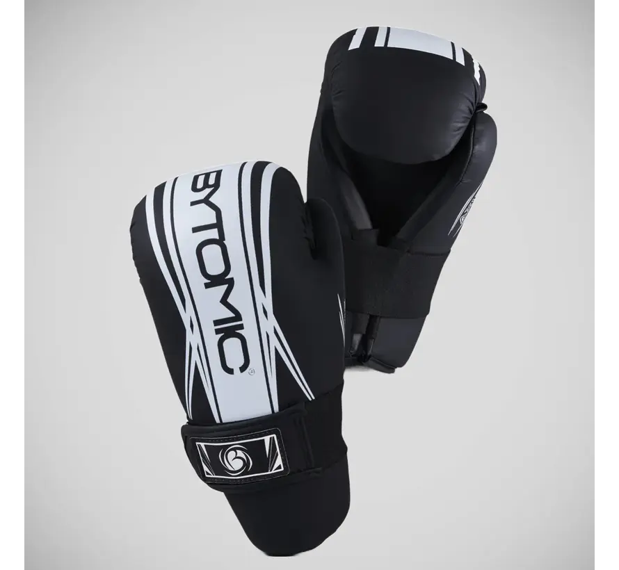 Zwart/witte Bytomic Axis V2 Point Fighter-handschoenen