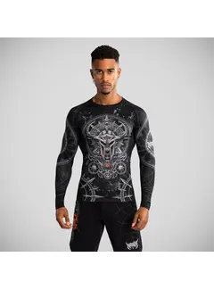Venum Venum Gladiator 5.0 Rashguard met lange mouwen, zwart/zilver