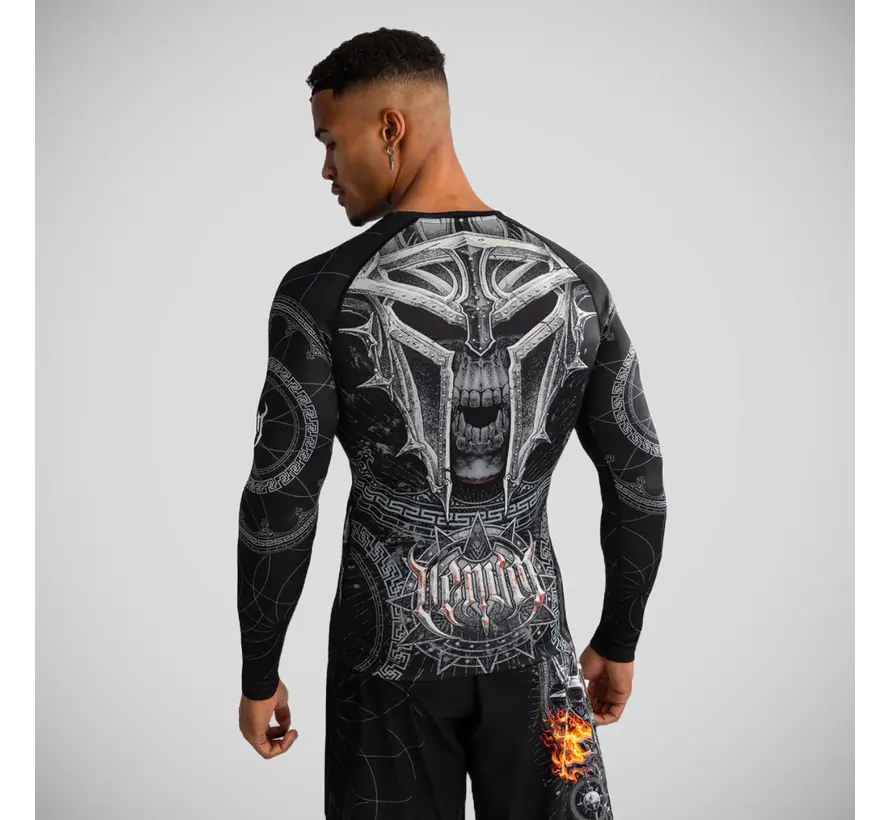 Venum Gladiator 5.0 Rashguard met lange mouwen, zwart/zilver