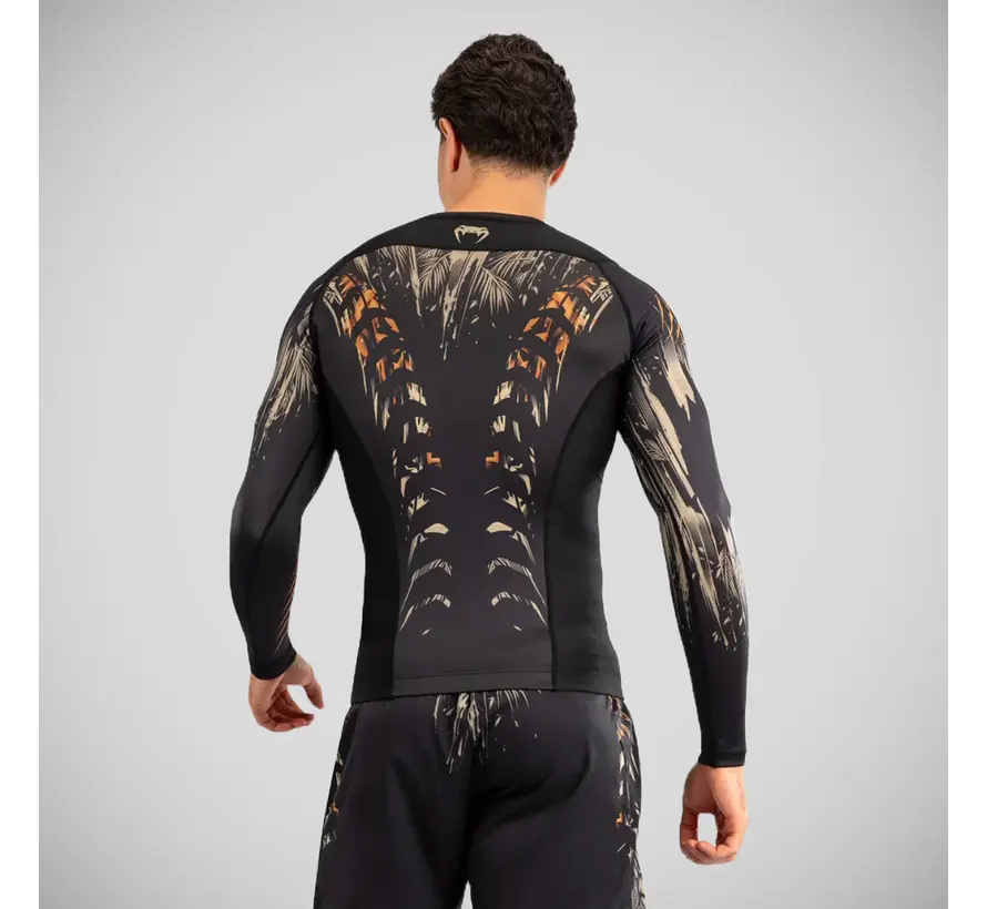 Venum Tiger Rashguard met lange mouwen, zwart/oranje