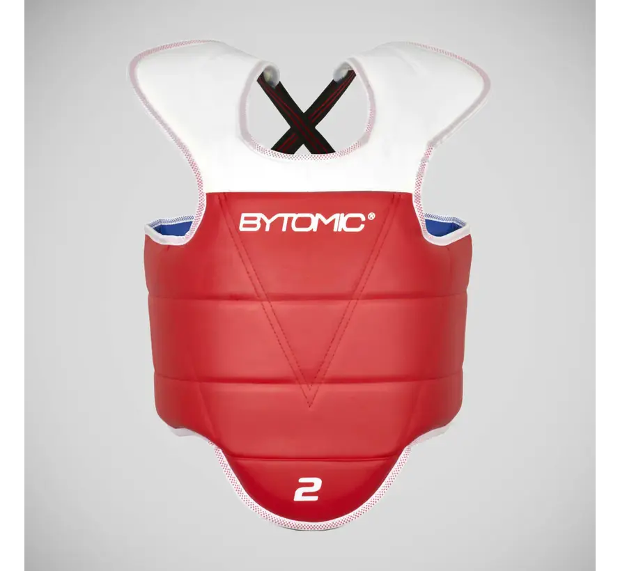 Rood/blauwe Bytomic Performer omkeerbare borstbeschermer