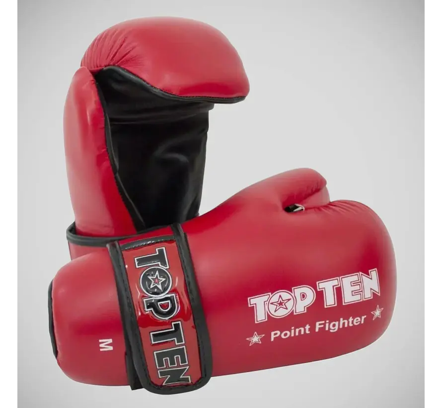 Rode Top Ten Pointfighter-handschoenen
