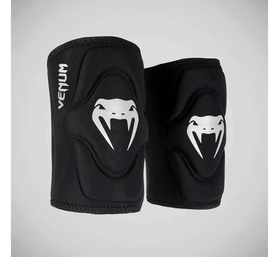 Venum Kontact Gel-kniebeschermers Zwart/Zilver