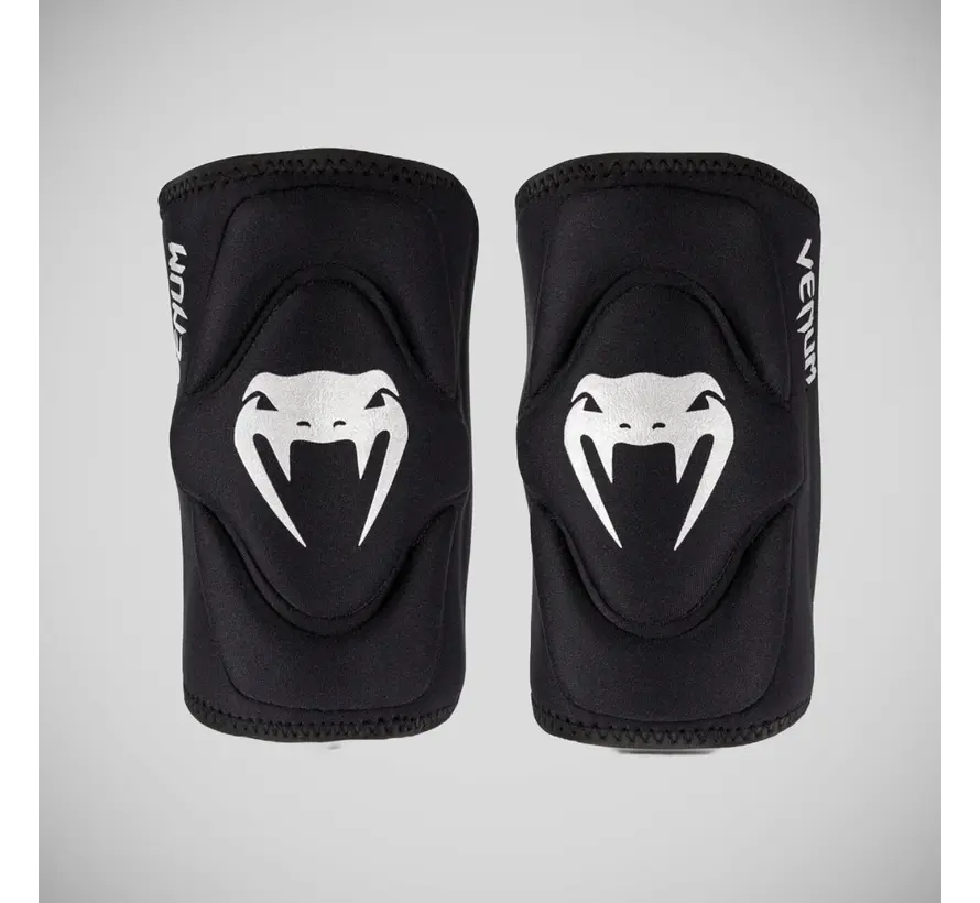 Venum Kontact Gel-kniebeschermers Zwart/Zilver