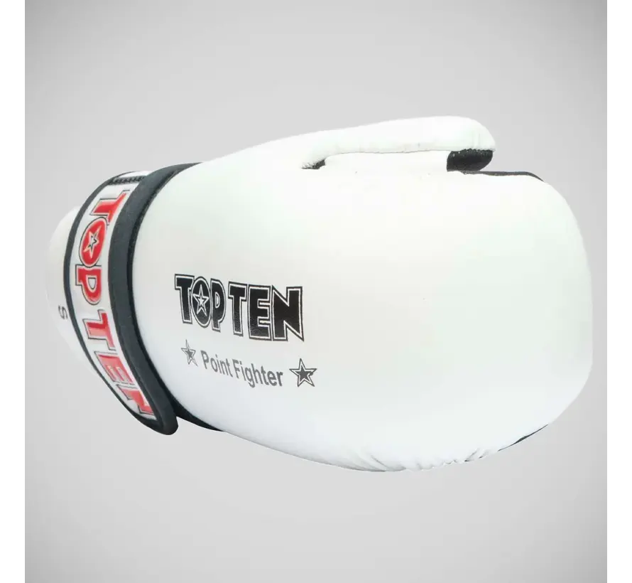 Witte Pointfighter-handschoen met tien vingers