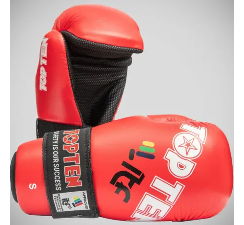 Top Ten Red Top Ten Open Hand ITF-handschoenen