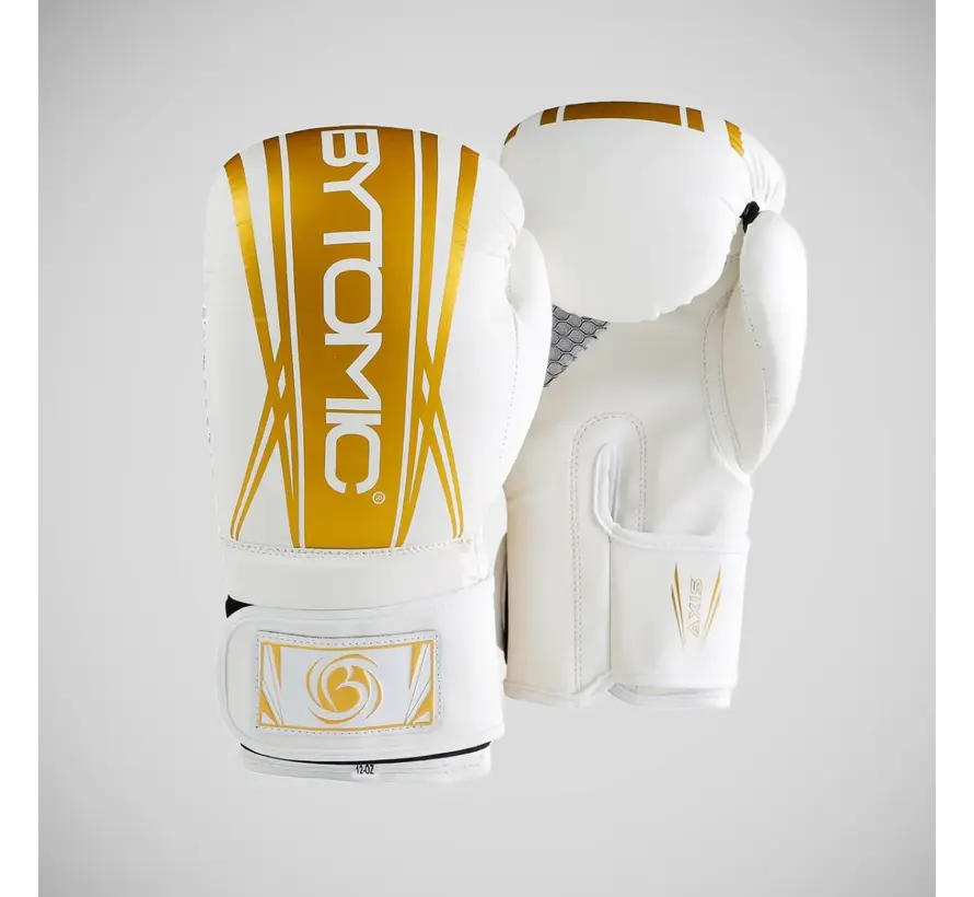 Wit/gouden Bytomic Axis V2 bokshandschoenen