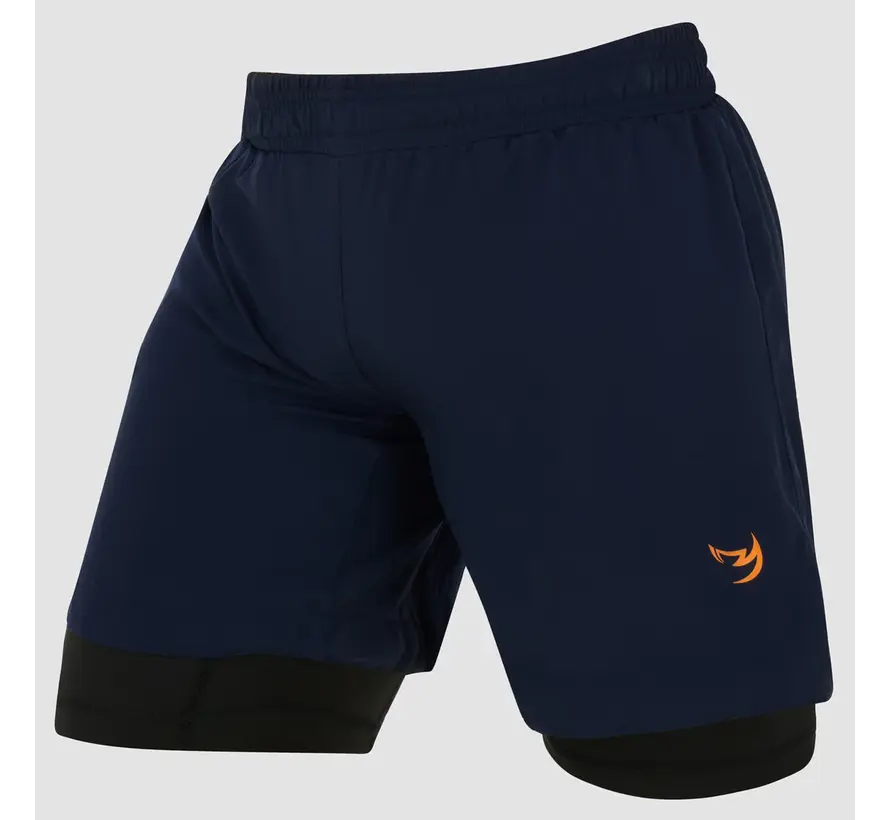Navy Fumetsu Origins korte broek met dubbele laag
