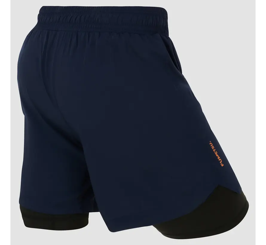 Navy Fumetsu Origins korte broek met dubbele laag