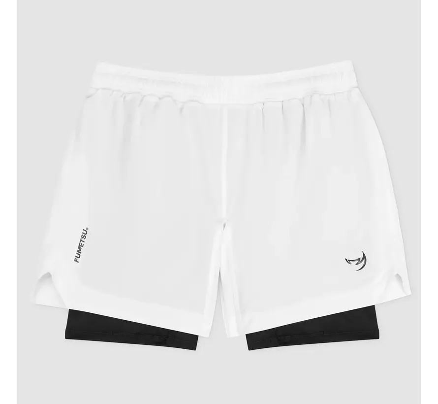 White Fumetsu Origins Dual Layer Shorts