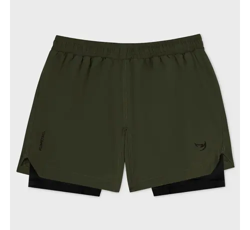 Fumetsu Khaki Fumetsu Origins korte broek met dubbele laag