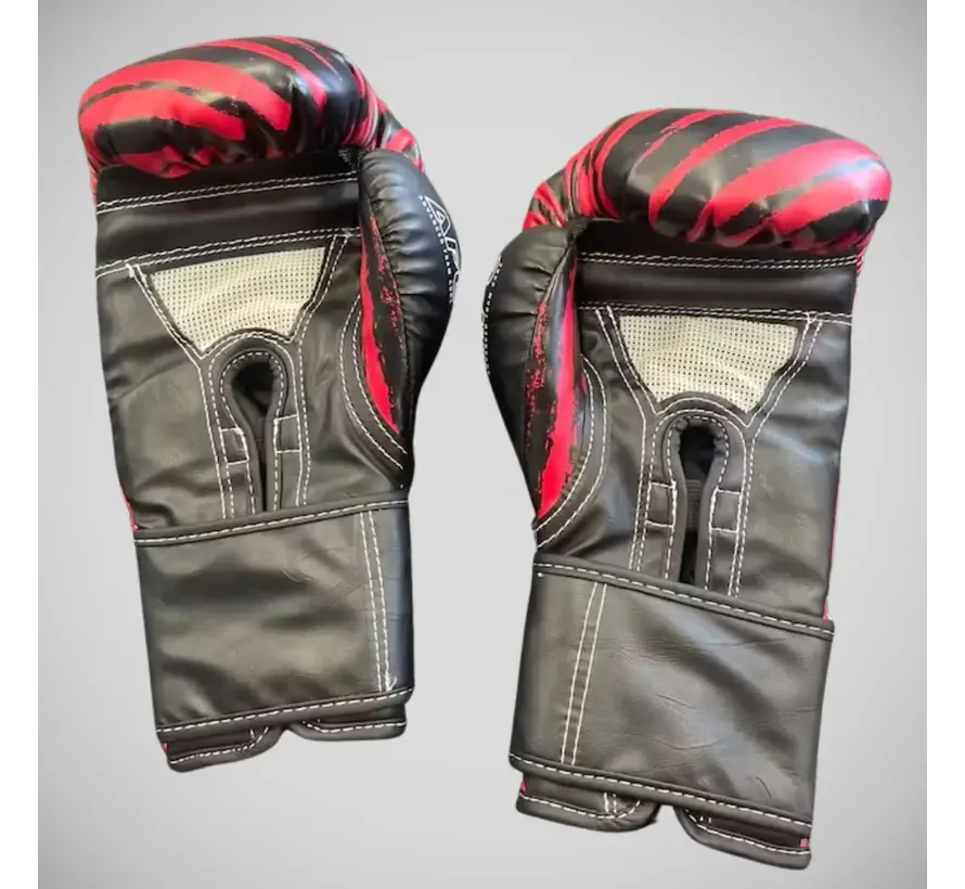 Rood/zwarte Century Brave bokshandschoenen voor jongeren