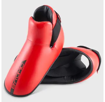 Bytomic Rood/zwarte Bytomic Red Label Pointfighter-voetbeschermers