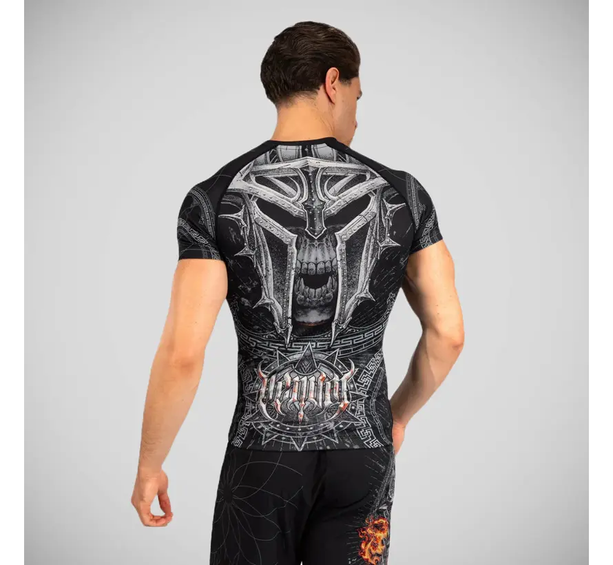 Venum Gladiator 5.0 Rashguard met korte mouwen, zwart/zilver