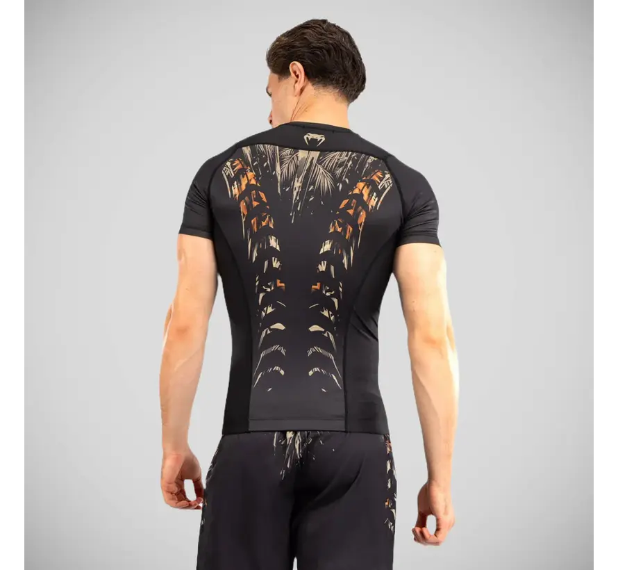 Venum Tiger rashguard met korte mouwen, zwart/oranje