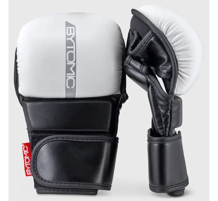 Witte/Grijze/Zwarte Bytomic Red Label MMA-sparringhandschoenen | Best Fightshop