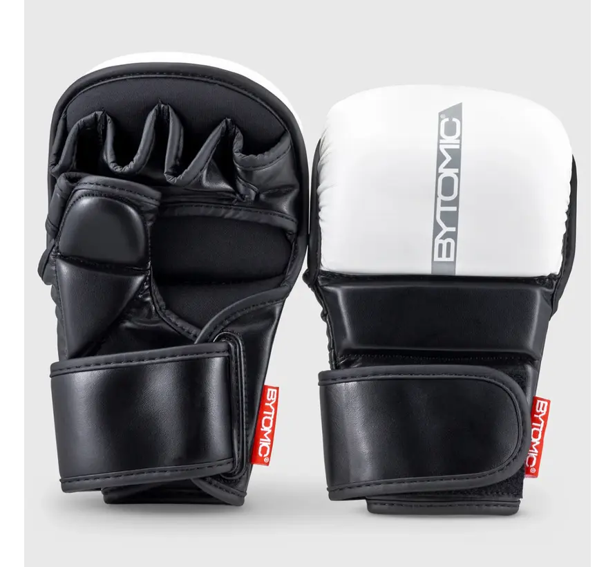 Witte/Grijze/Zwarte Bytomic Red Label MMA-sparringhandschoenen | Best Fightshop