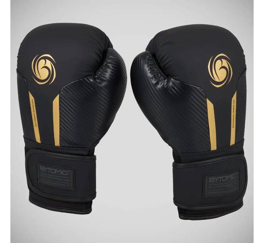 Zwart/gouden Bytomic Performer Carbon Evo-bokshandschoenen