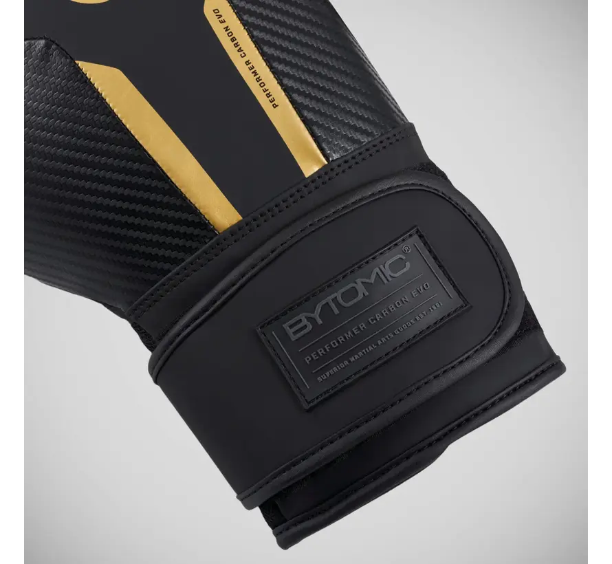 Zwart/gouden Bytomic Performer Carbon Evo-bokshandschoenen