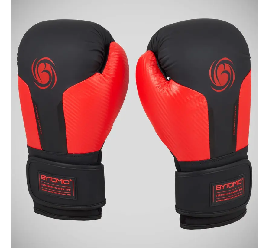 Zwart/rode Bytomic Performer Carbon Evo-bokshandschoenen