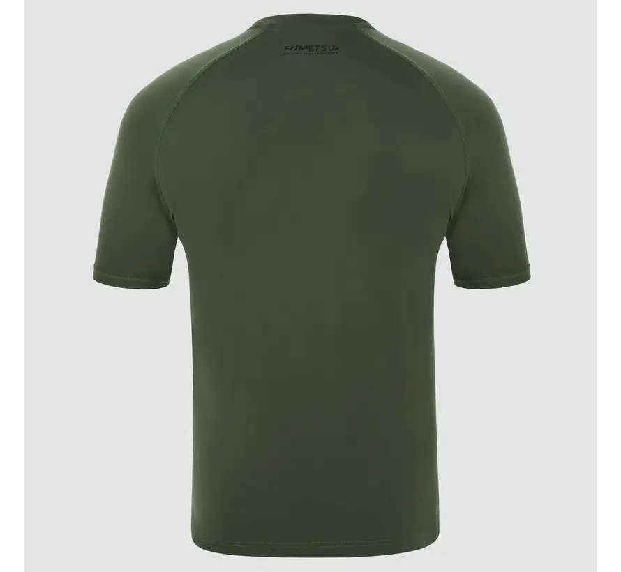 Khaki Fumetsu Origins rashguard met korte mouwen