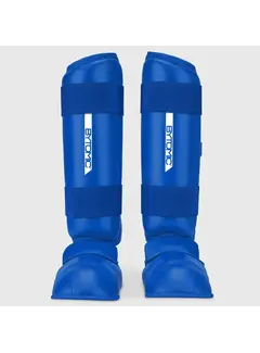 Bytomic Blauw/witte Bytomic Red Label karate-scheenbeschermer/wreefbeschermer