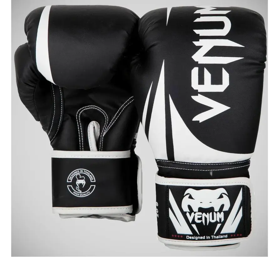 Zwart/witte Venum Challenger 2.0 bokshandschoenen voor kinderen