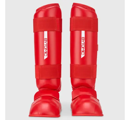 Bytomic Rood/witte Bytomic Red Label karate-scheenbeschermer/wreefbeschermer