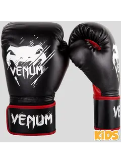 Venum Black Venum Contender Kids Boxing Gloves
