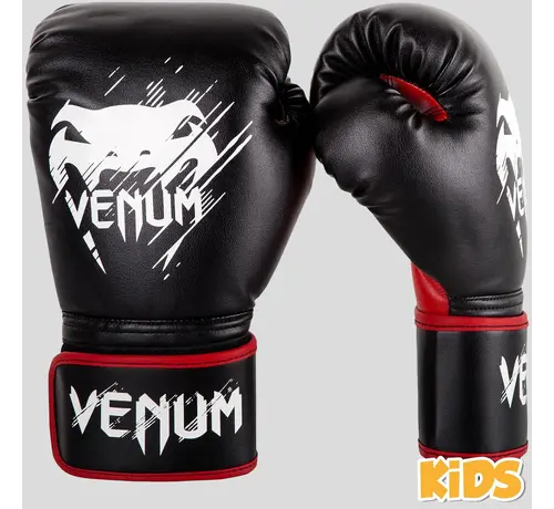 Venum Black Venum Contender Kids Boxing Gloves