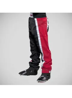 Top Ten Zwart/rode Top Ten kickbokshosen van mesh voor volwassenen