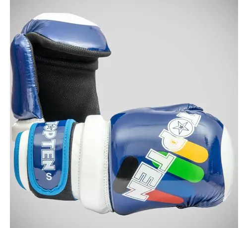 Top Ten Blauwe Top Ten Glossy Block ITF Pointfighter-handschoen