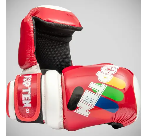 Top Ten Red Top Ten Glossy Block ITF Pointfighter-handschoen