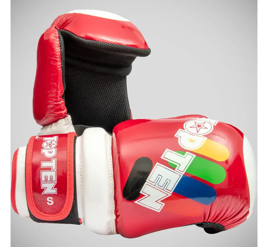 Red Top Ten Glossy Block ITF Pointfighter-handschoen