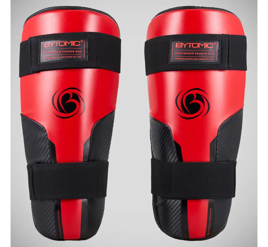 Rood/zwarte Bytomic Performer Carbon Evo scheenbeschermers