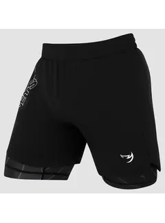 Fumetsu Zwarte Fumetsu Icon dames-vechtshort met dubbele laag