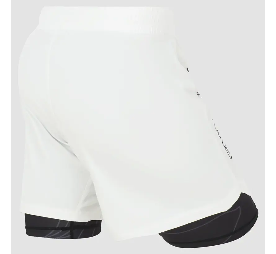 Wit/zwart Fumetsu Icon vechtshort met dubbele laag