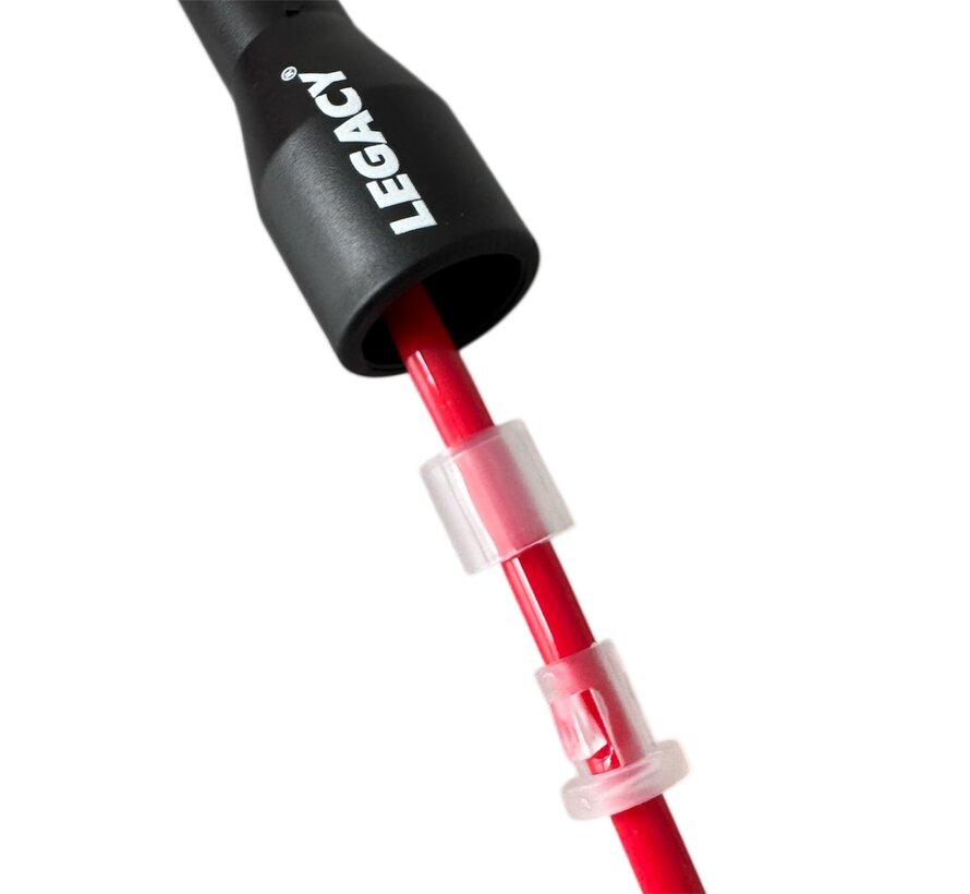 LEGACY PVC-springtouw, plastic handvat, rood