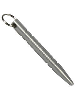 Phoenix Kubotan-sleutelhanger, taps toelopend, zilverkleurig, aluminium