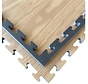 Puzzelmatten houtdesign/zwart 100 x 100 x 2,5cm