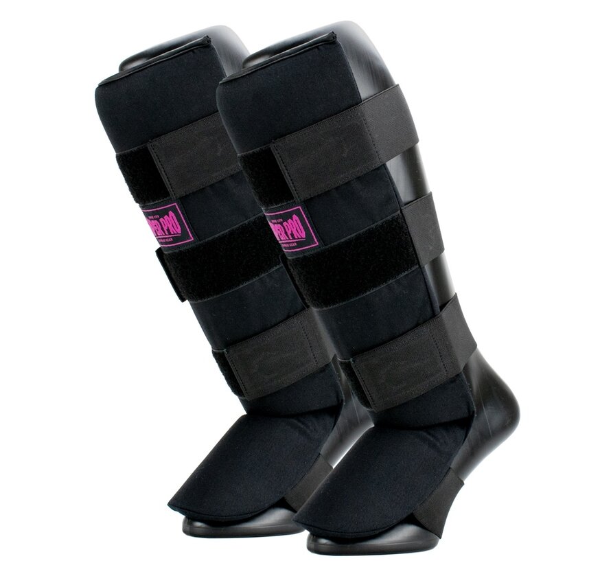 Super Pro Combat Gear Scheenbeschermer, Roze,Zwart -Maat M - OP=OP