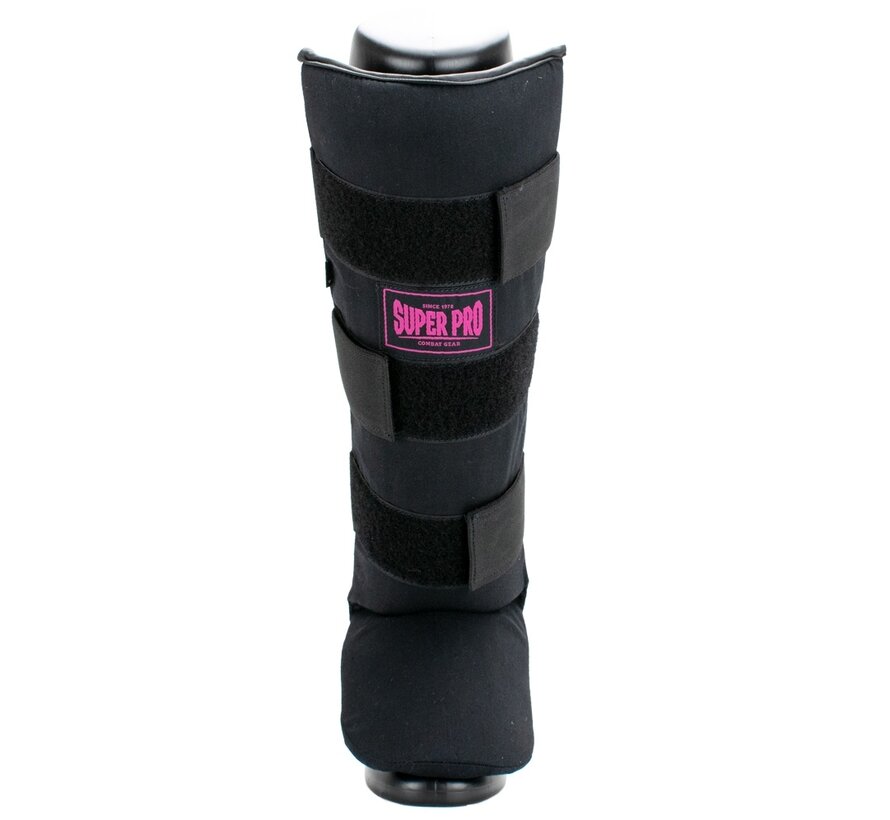 Super Pro Combat Gear Scheenbeschermer, Roze,Zwart -Maat M - OP=OP