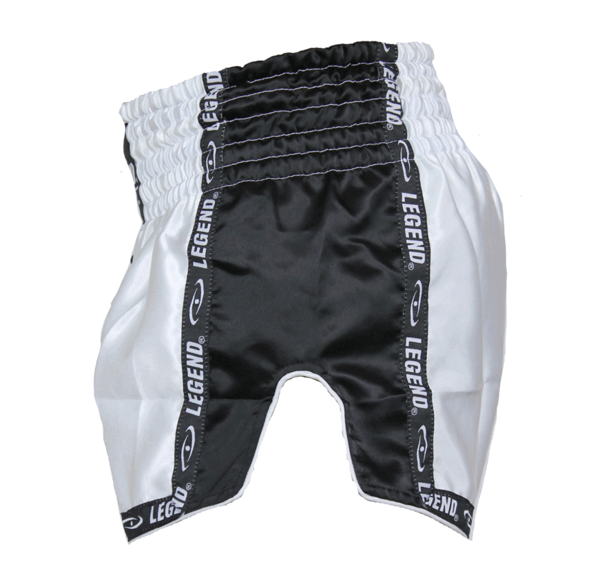 Kickboks broekje Wit/Zwart -Maat M - OP=OP