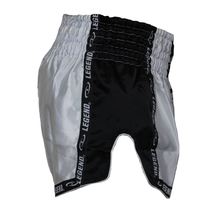 Kickboks broekje Wit/Zwart -Maat M - OP=OP