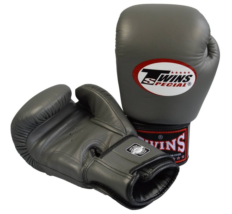 Bokshandschoenen, genuine leder, grijs - 16 Oz - OP=OP