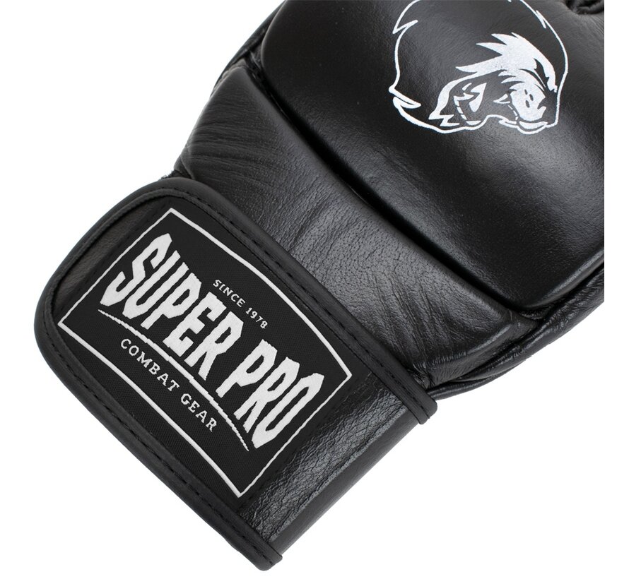 Super Pro Combat Gear Slugger Mma Handschoenen, Zwart,Wit  - Maat L- OP=OP