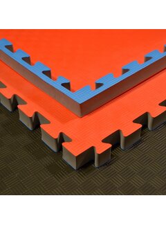 Phoenix 9 stuks Judo matten rood-blauw 100x100x4 cm