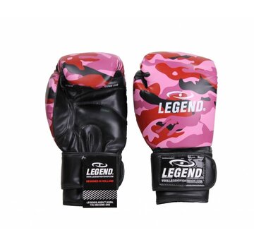 Legend Bokshandschoenen dames Camo Roze Protect en Power - 12 Oz OP=OP