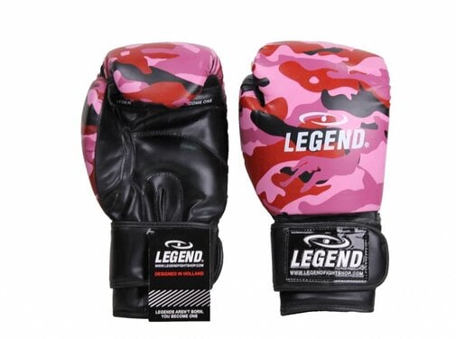 Legend Bokshandschoenen  dames Camo Roze Protect en Power - 12 Oz OP=OP